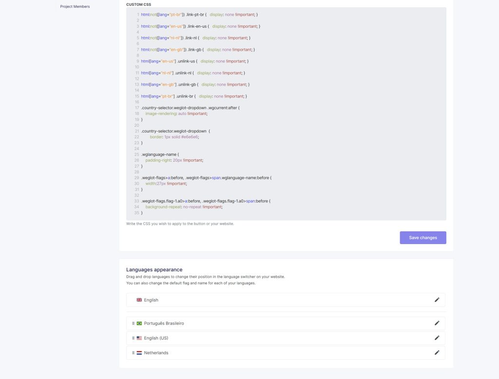 Weglot - CSS